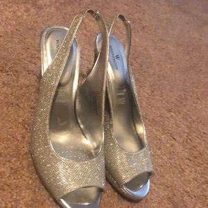 Silver glitter sandals size 11